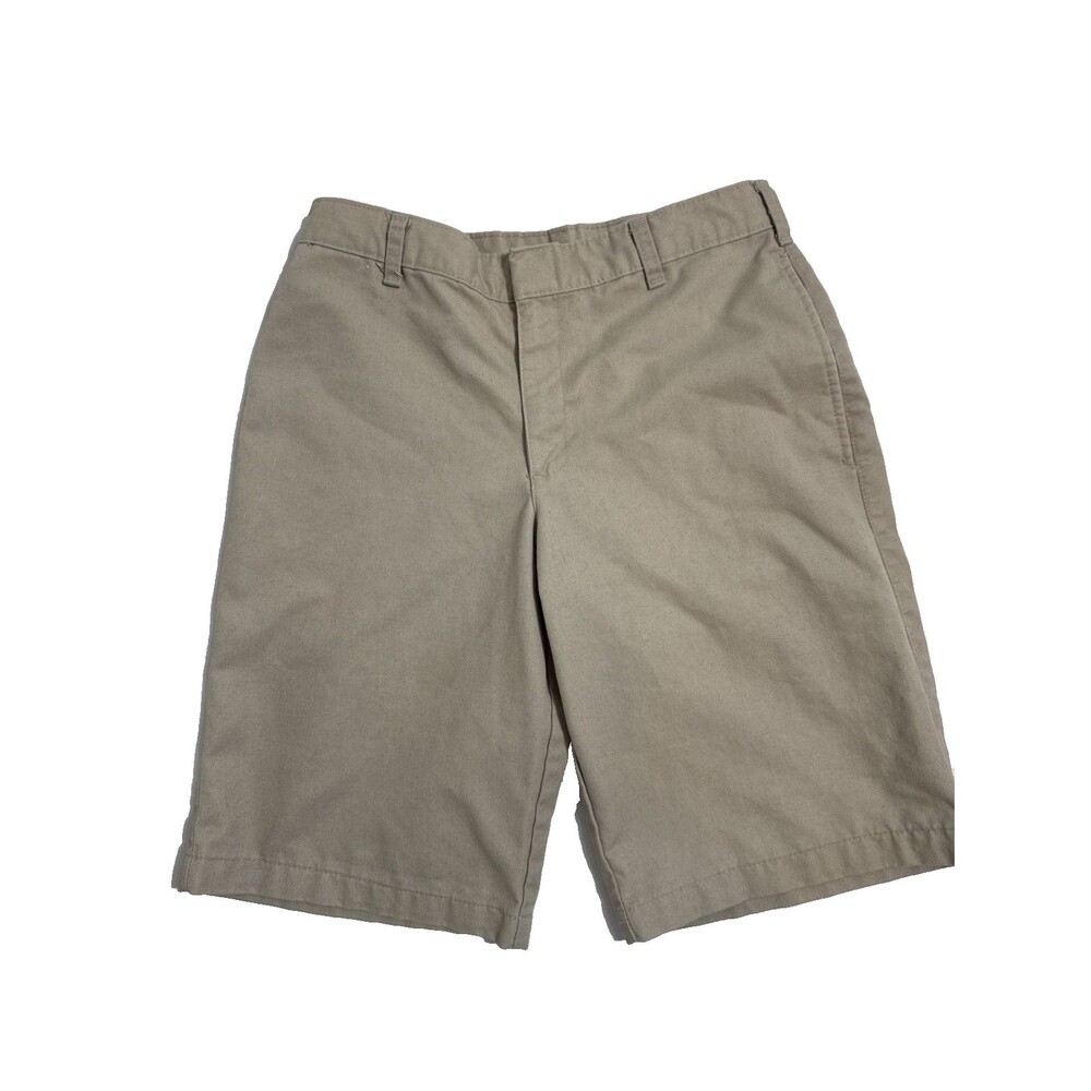 Mark Twain Prep Shorts Boys Size 29 Beige Pockets Zip School Uniform